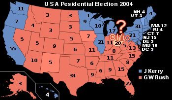 2004 USA Presidential Election map