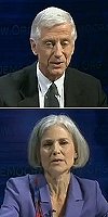 Rocky Anderson of Justice Party and Jill Stein of Green Party excluded by mass media - click on image for Democracy Now! interview
