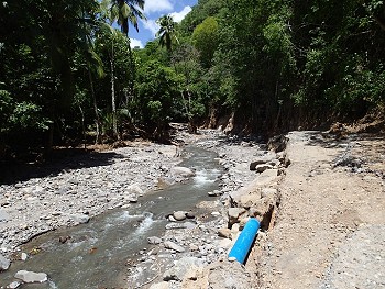 Road into the Coulibistrie Valley completely gone!