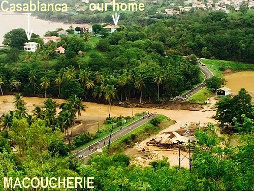 Erika storm damage to highway and Macoucherie Estate