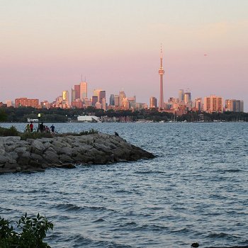 Toronto from the western lakeshore