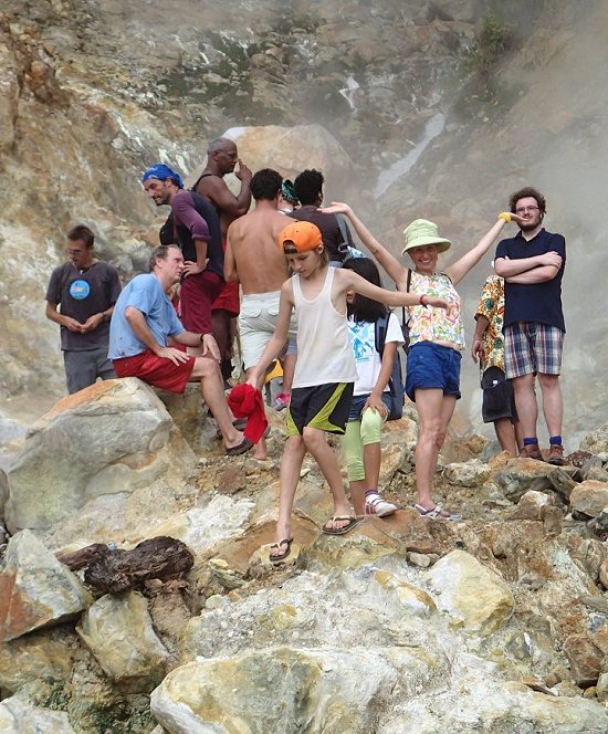 source of hot sulphur springs